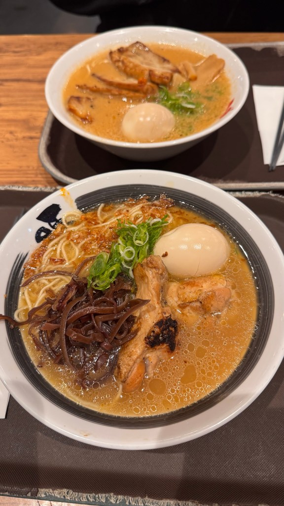 Two bowls of ramen.